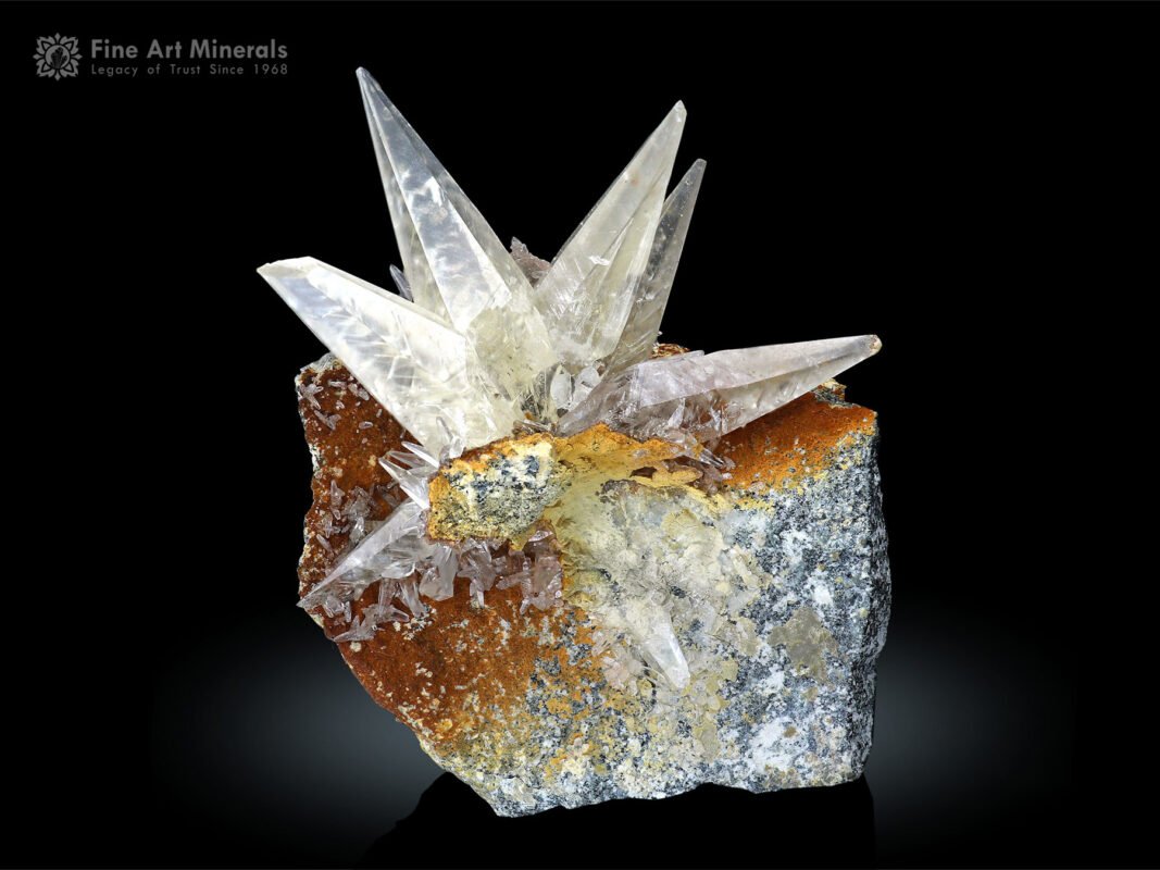 Star Shape Calcite on Matrix From Pakistan