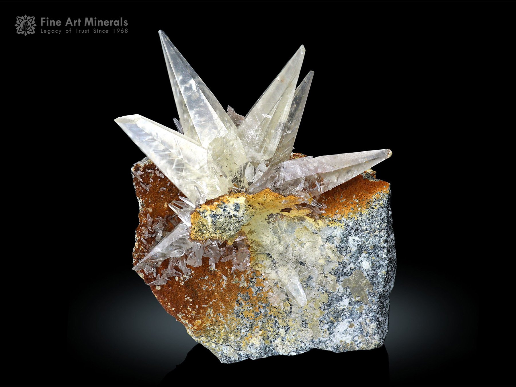 Star Shape Calcite on Matrix From Pakistan