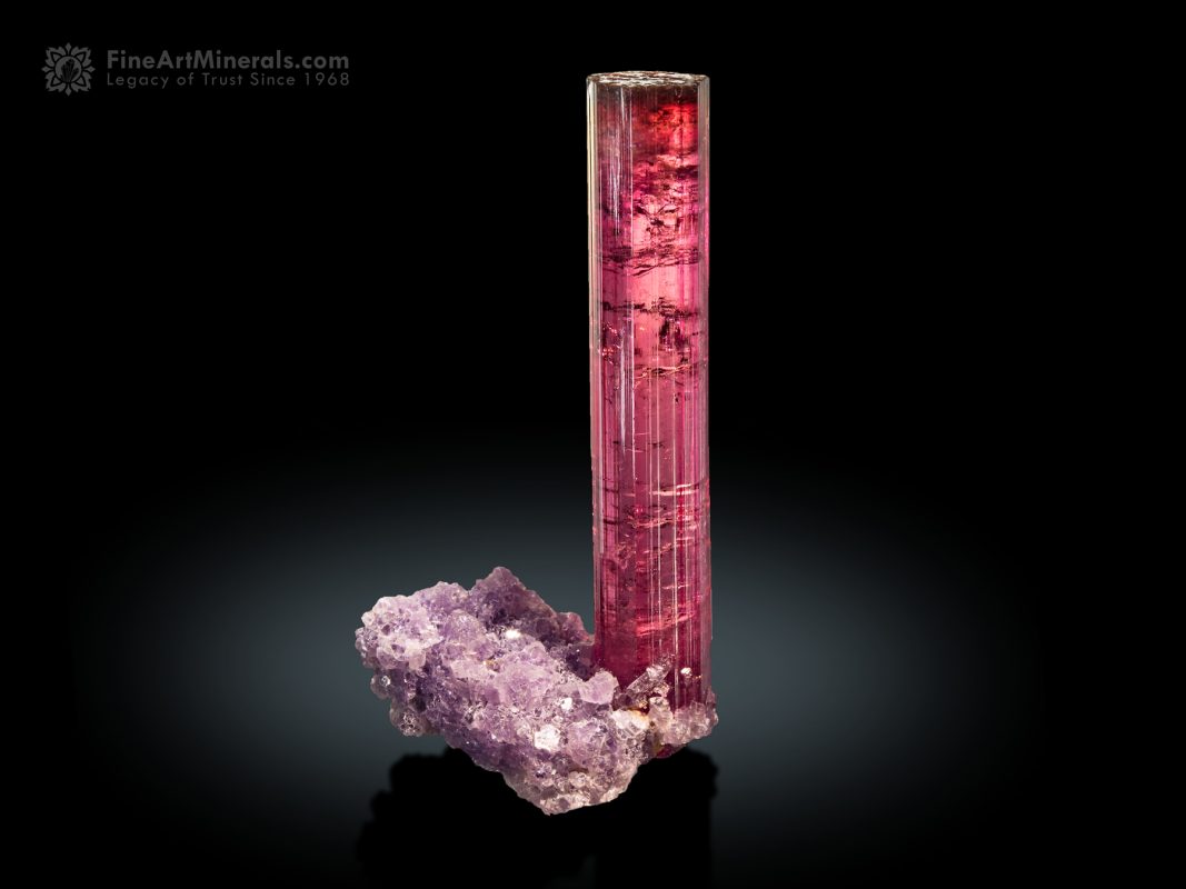 Rubellite on Lepidolite