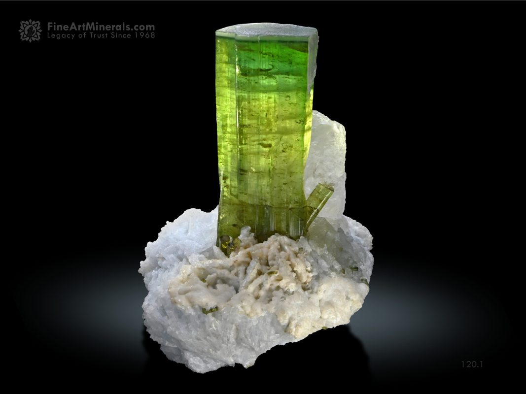 Tourmaline with Quartz on Matrix