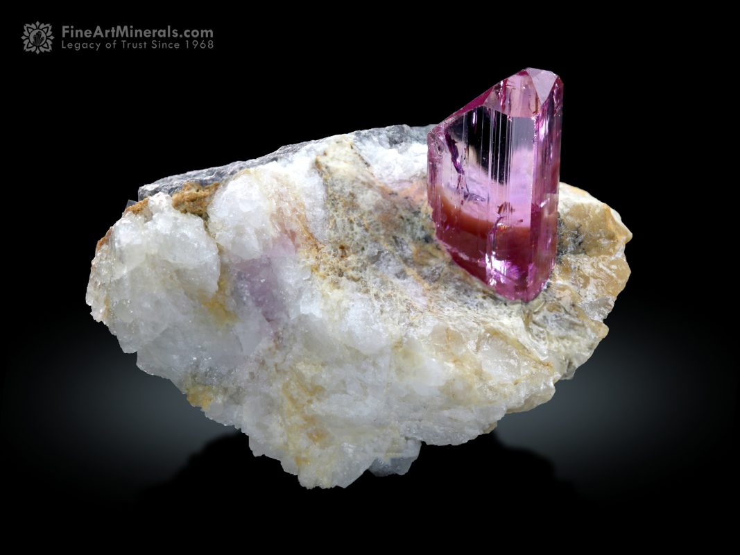 Natural Pink Topaz on Matrix