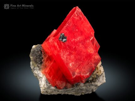 Rhodochrosite with Pyrite on Matrix from USA