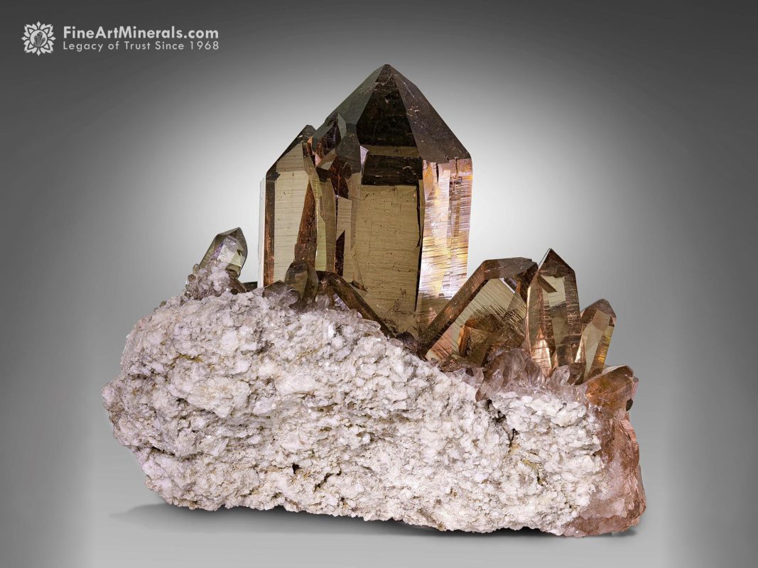 Smoky Quartz on Matrix