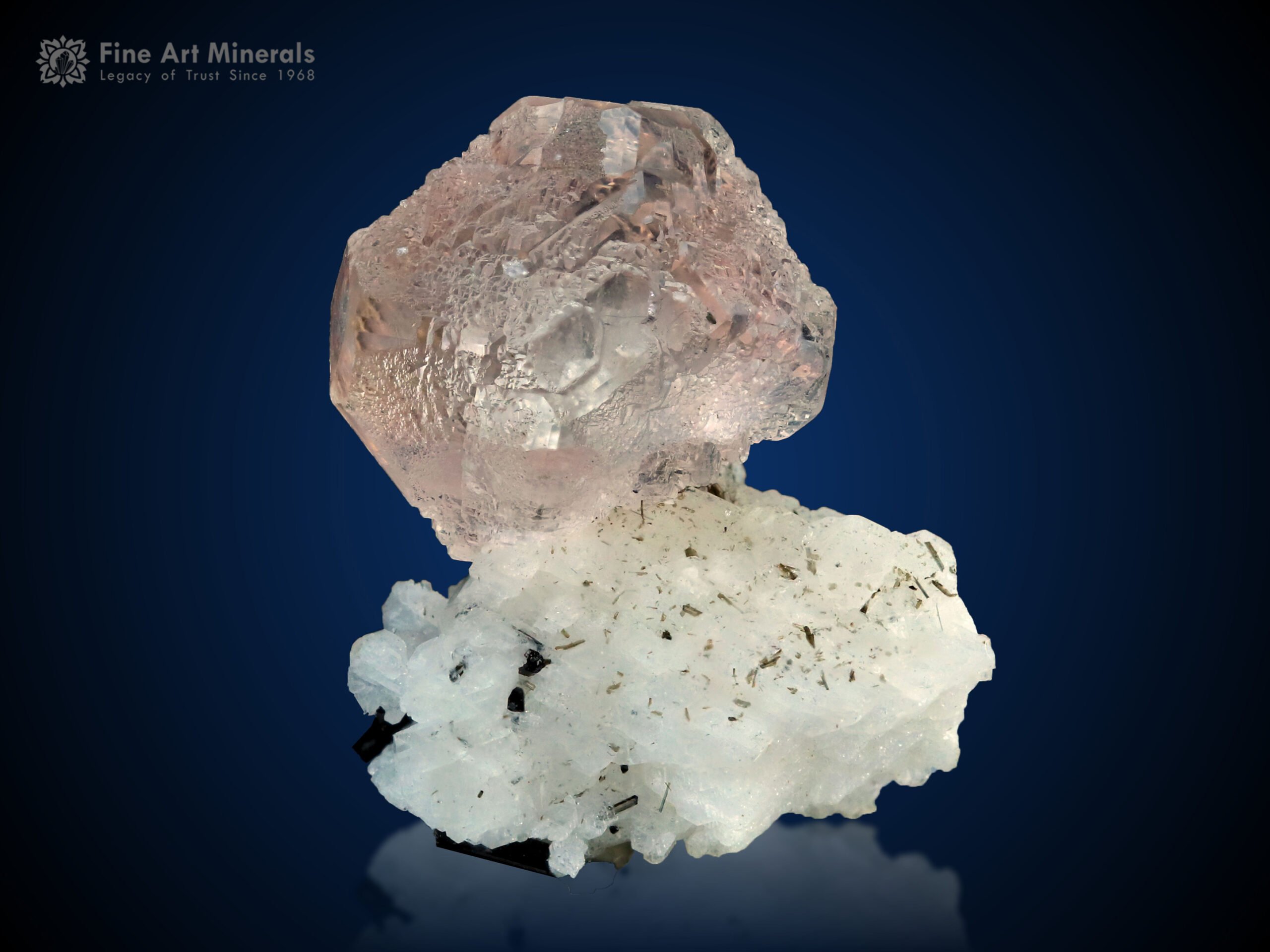 Bi Colour Fluorite with Schorl Spray from Nagar Pakistan