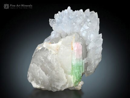 Bi Color Tourmaline with Quartz from Afghanistan