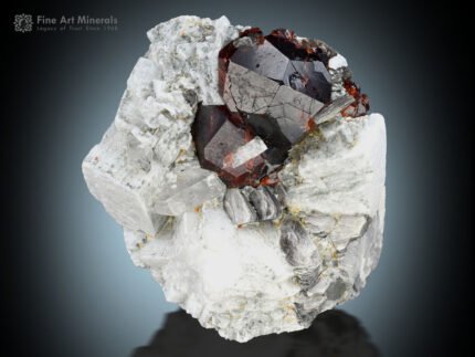 Spessartine Garnet with Quartz on Matrix from Skardu Pakistan
