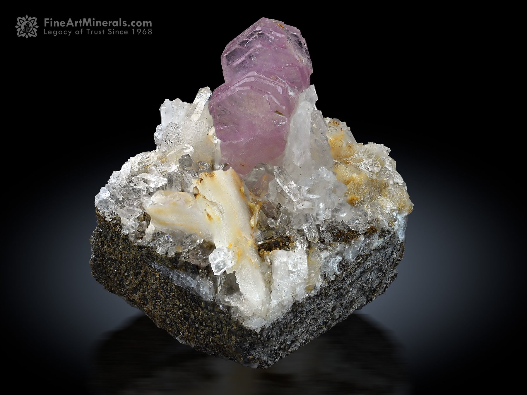 Pink Apatite with Muscovite