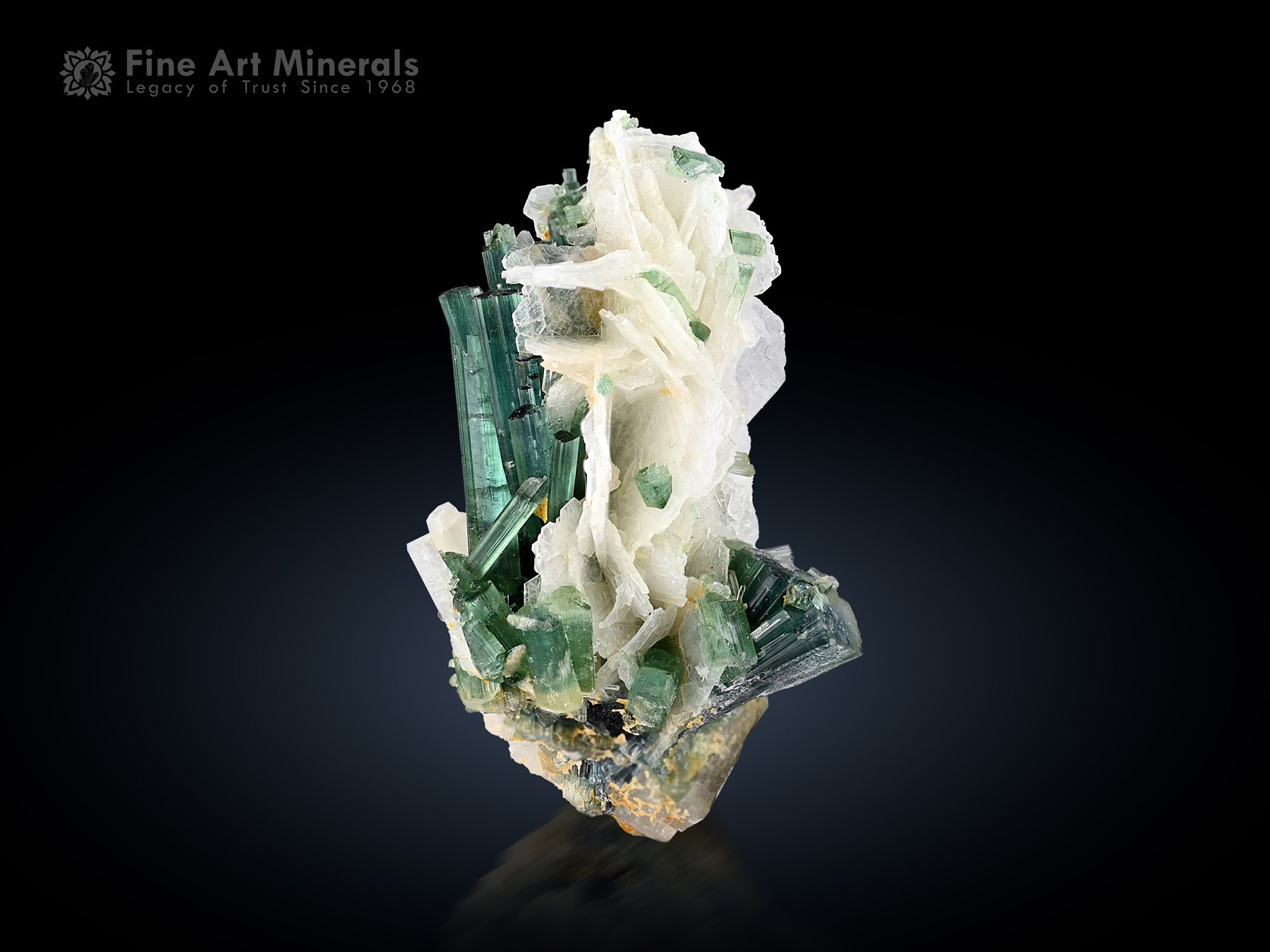 Sea foam Color Tourmaline with Albite from Kunar Afghanistan