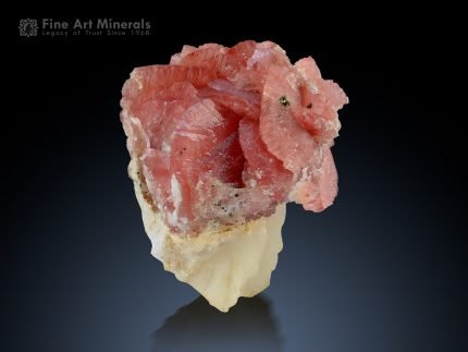 Rhodochrosite with Pyrite and Feldspar from Skardu Pakistan