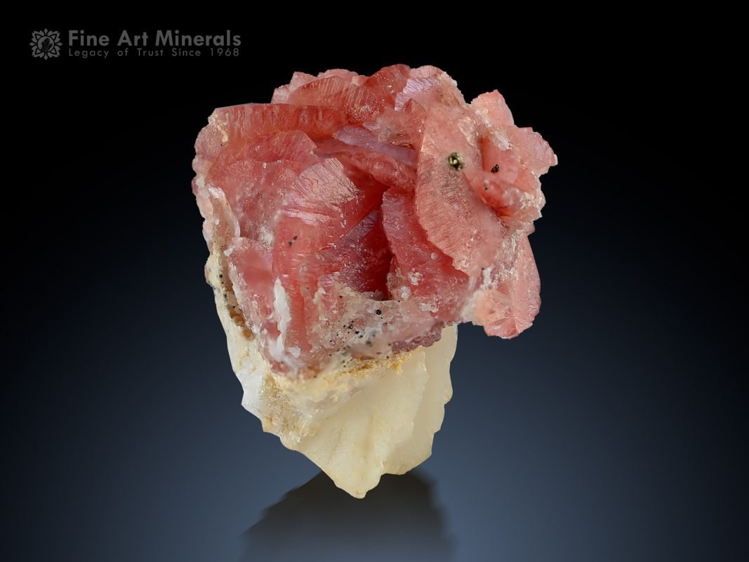 Rhodochrosite with Pyrite and Feldspar from Skardu Pakistan