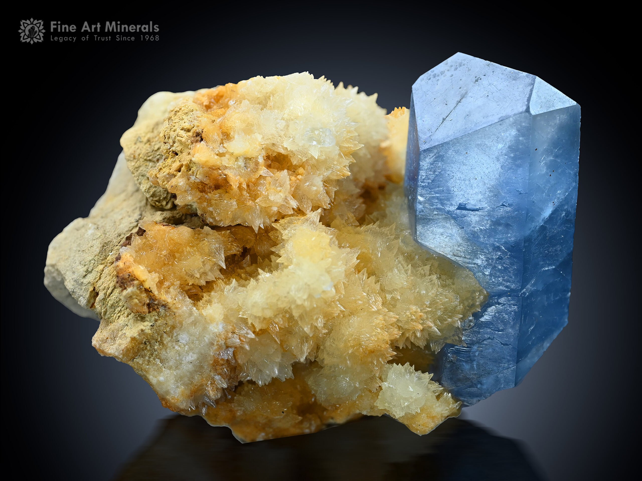 Celestine with Calcite from Afghanistan