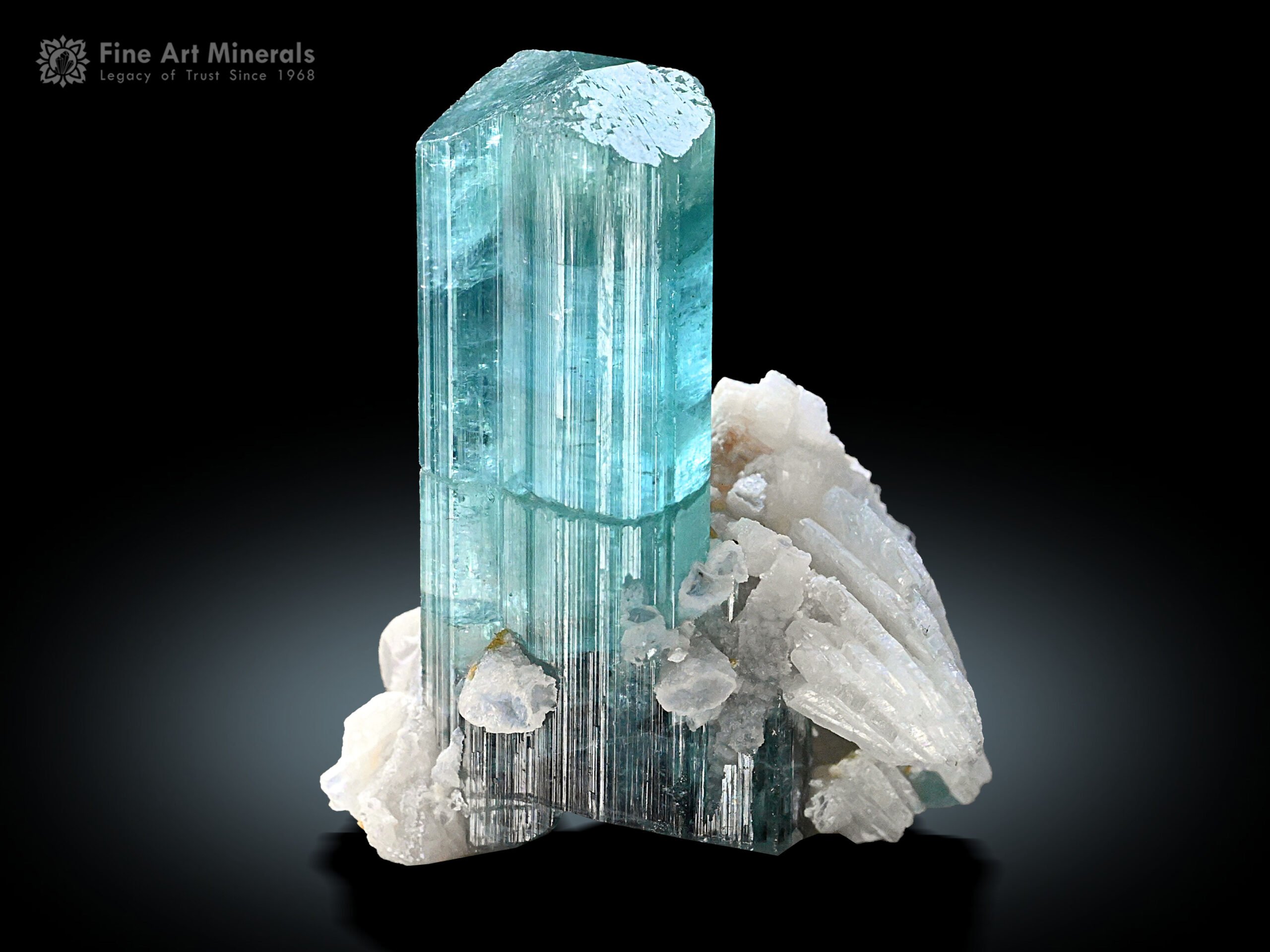 Sea foam Tourmaline with Cleavelandite from Afghanistan