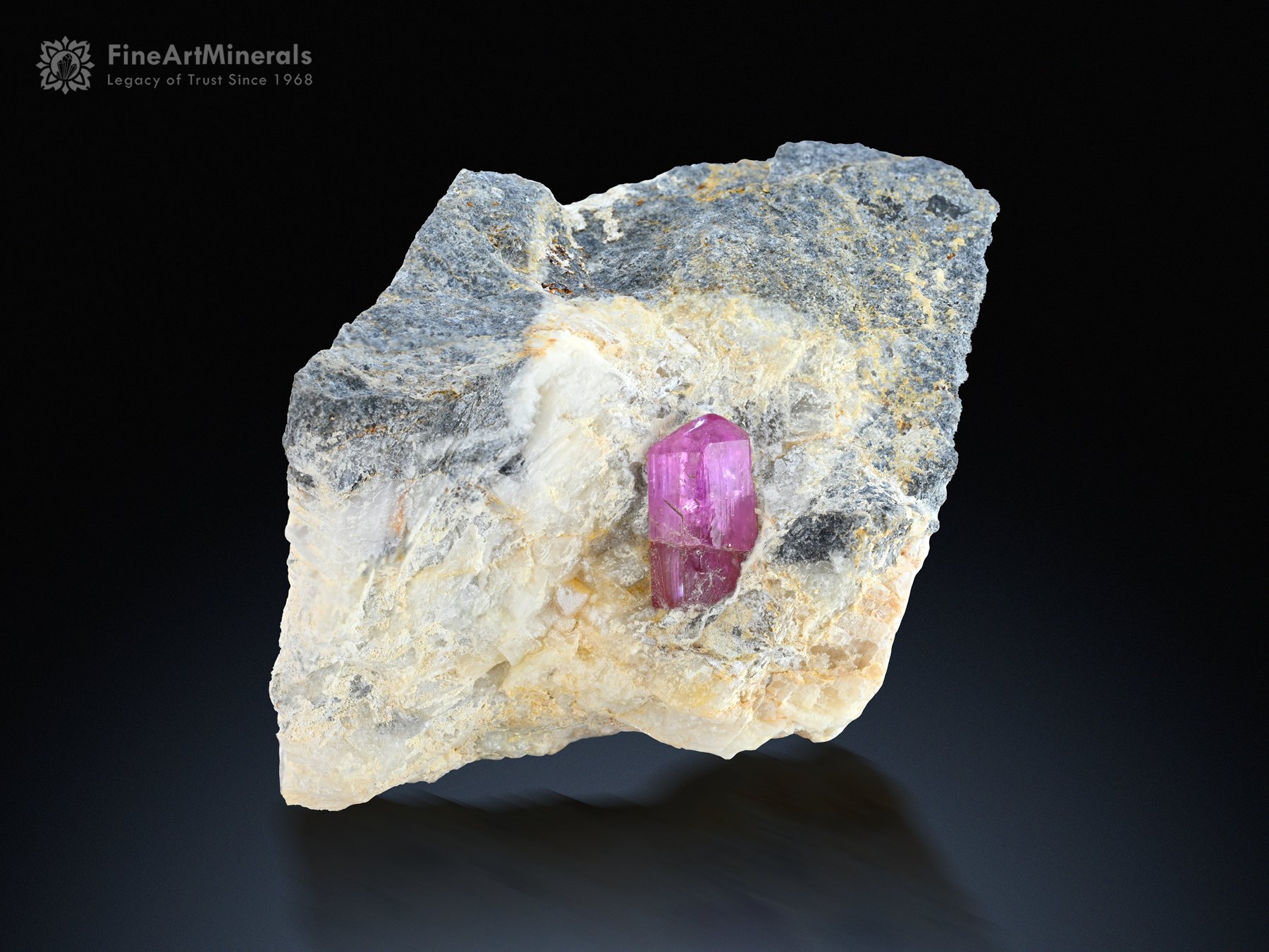 Pink Topaz on Matrix from Katlang Mardan Pakistan