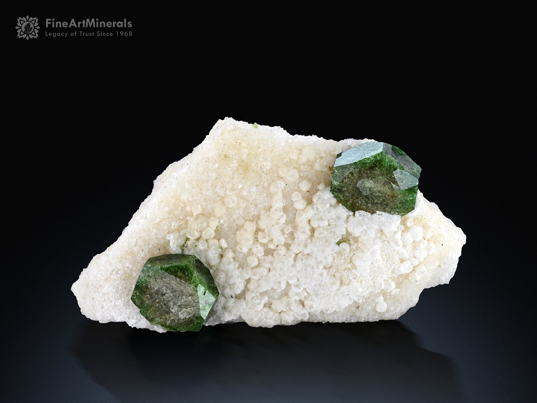 Chromium Dravite with Traces of Vanadium on Matrix from Shigar Pakistan