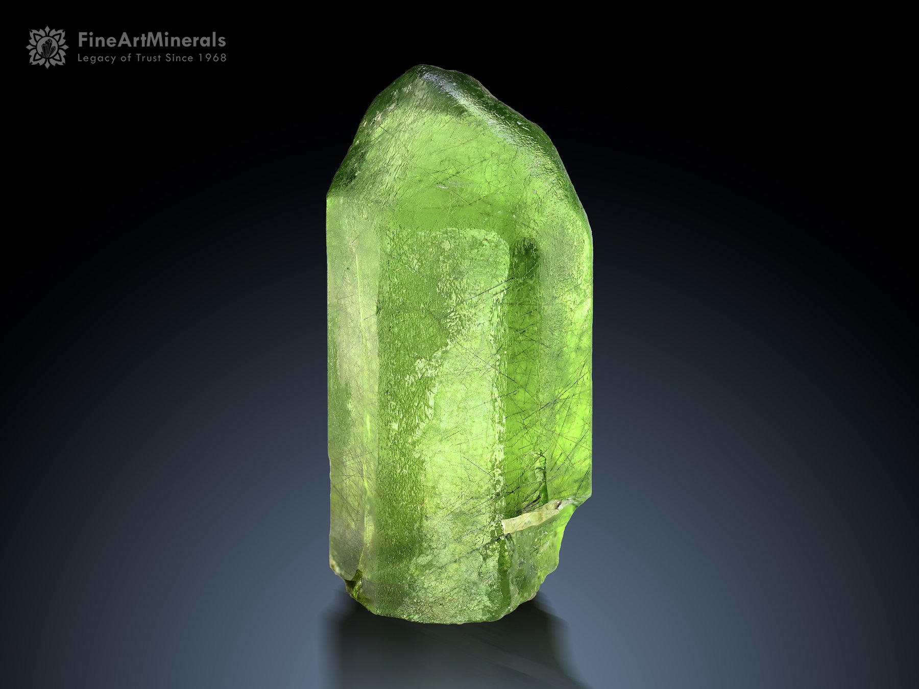 Peridot with Ludwigite Inclusion from Supat Pakistan