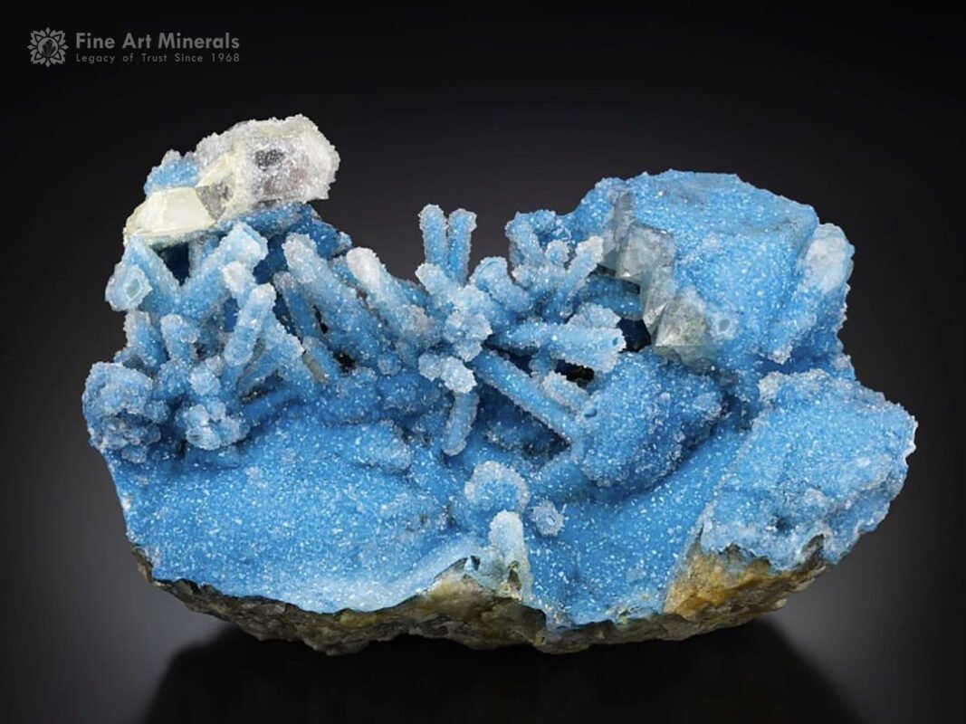 Shattuckite with Quartz from Arizona USA
