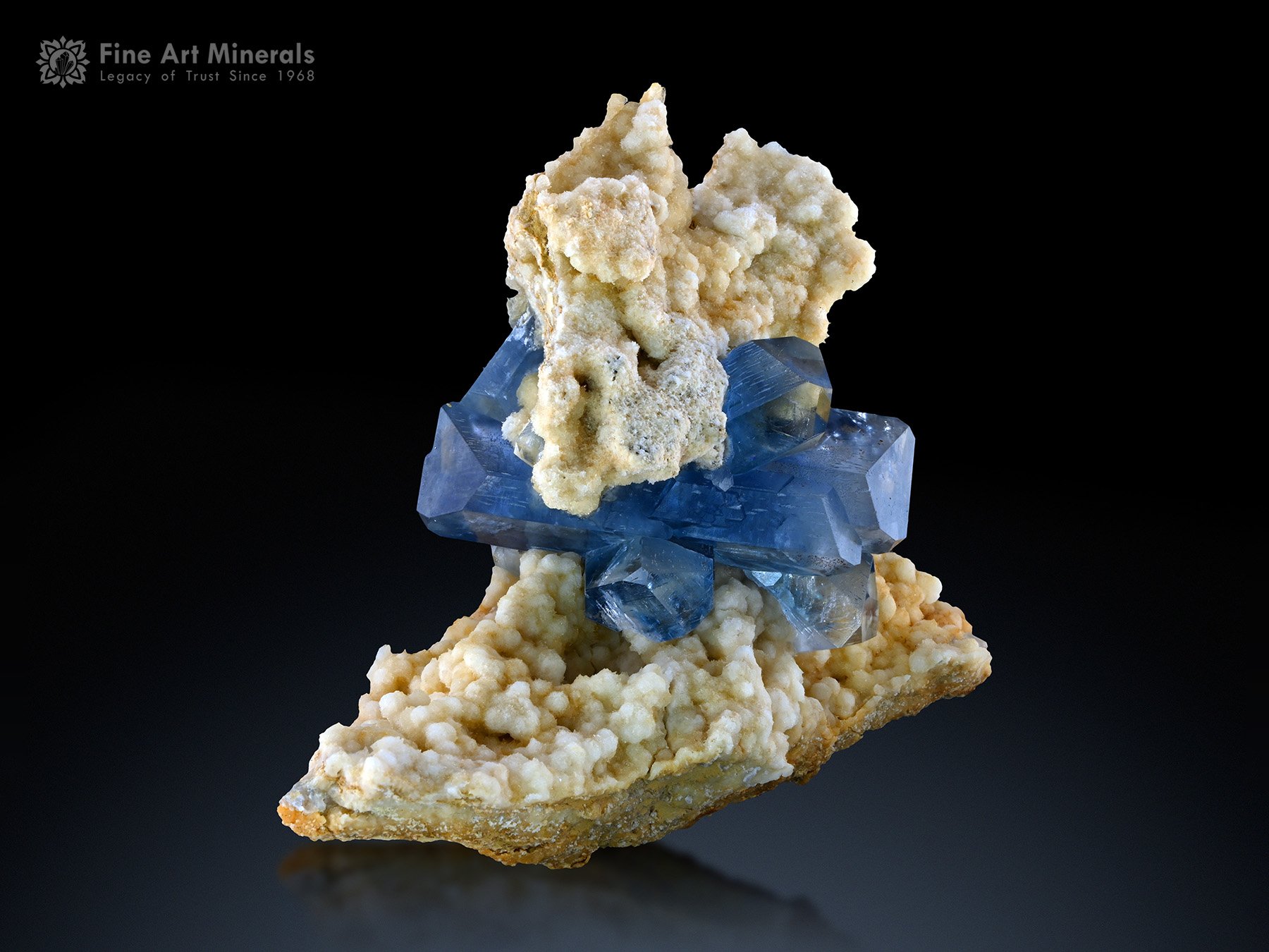 Celestine with Calcite from Afghanistan