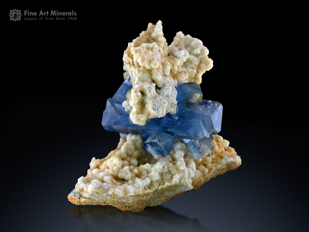 Celestine with Calcite from Afghanistan