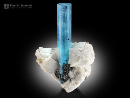 Aquamarine with Columbite on Matrix from Shigar Pakistan