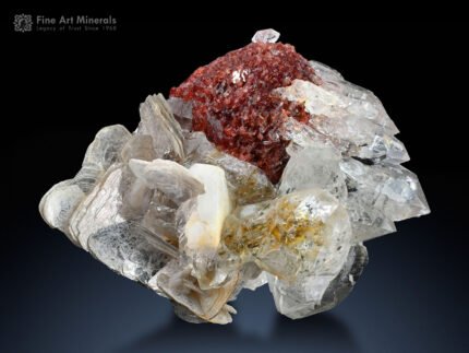 Etched Spessartine Garnet with Petroleum Quartz from Pakistan