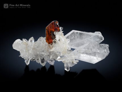 Phantom Brookite on Faden Quartz from Baluchistan Pakistan