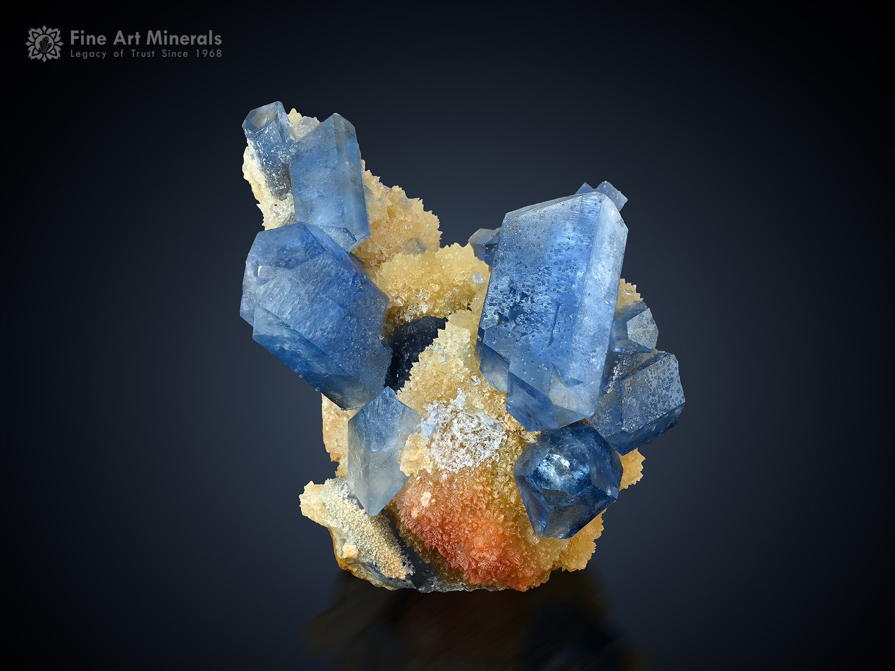 Celestine with Calcite from Afghanistan