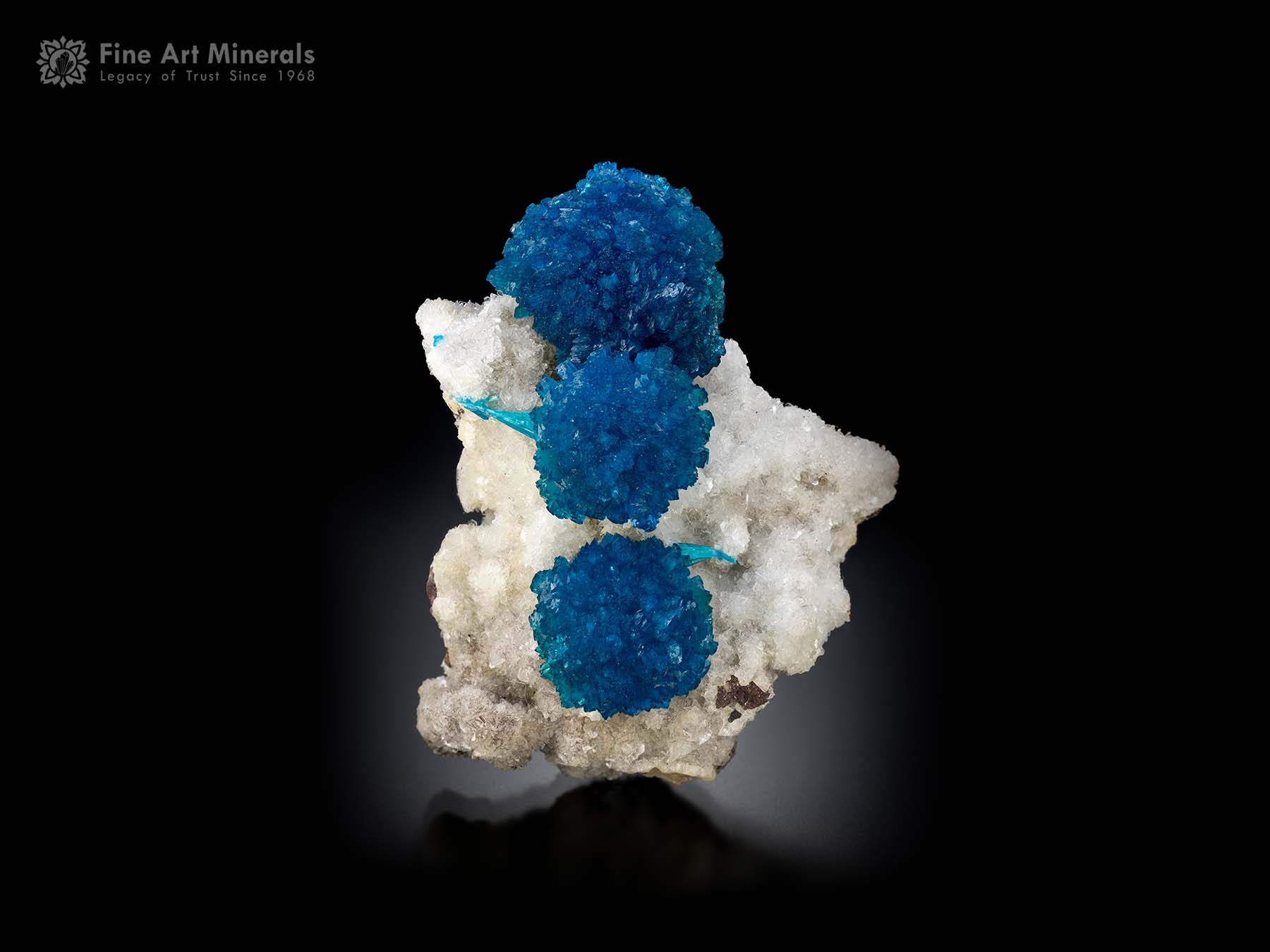 Cavansite on Stilbite from India