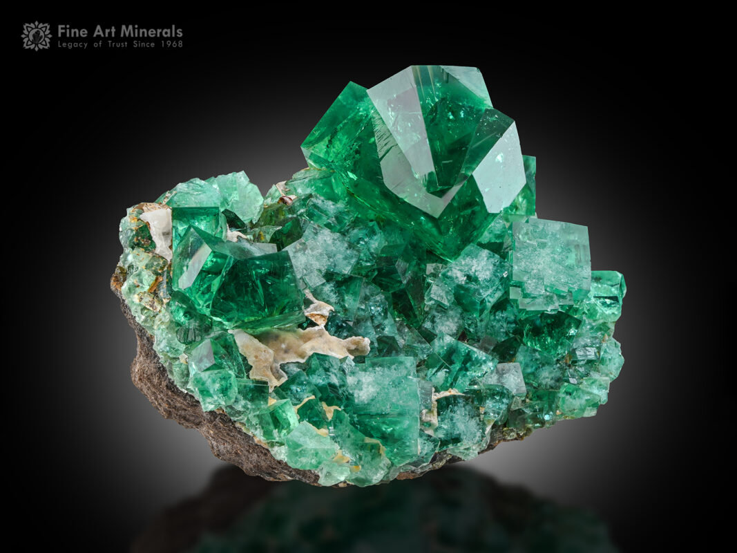 Fluorite with Aragonite from United Kingdom