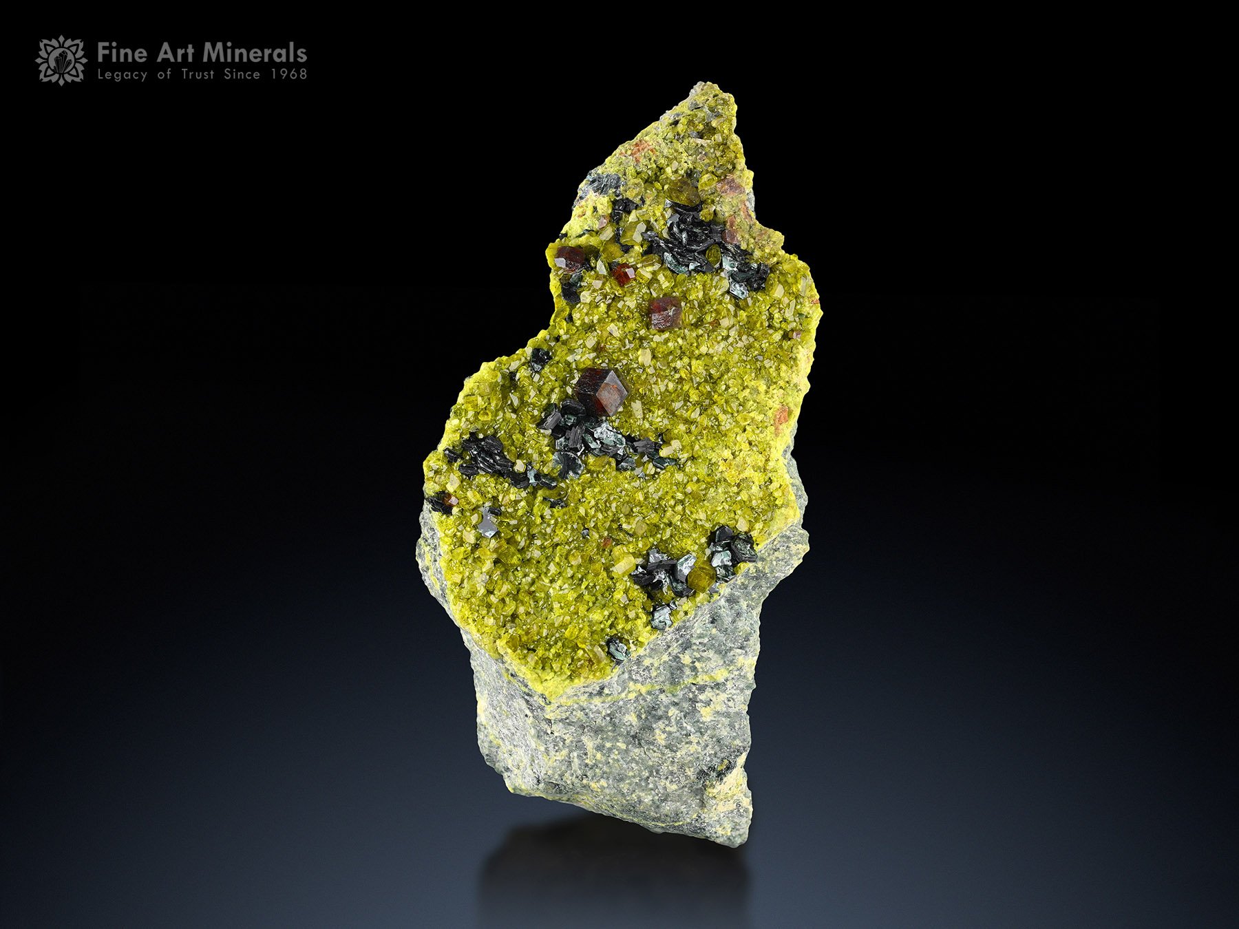 Andradite Garnet with Epidote on Matrix