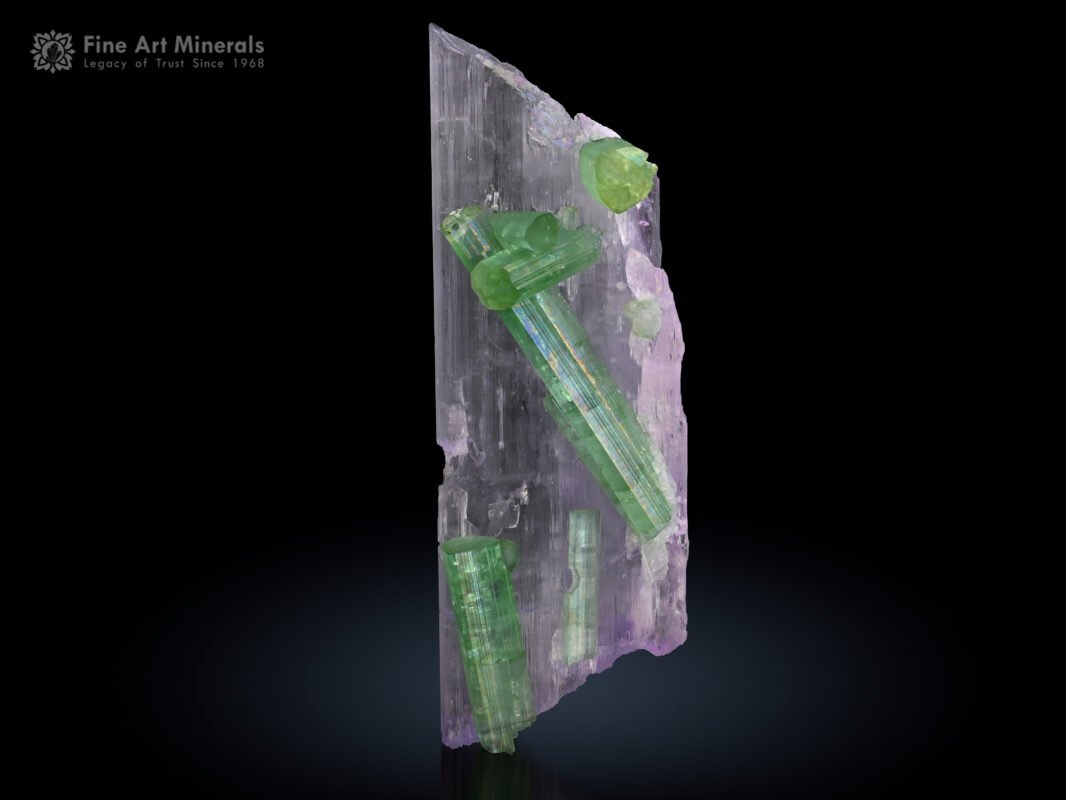 Kunzite with Tourmaline from Afghanistan