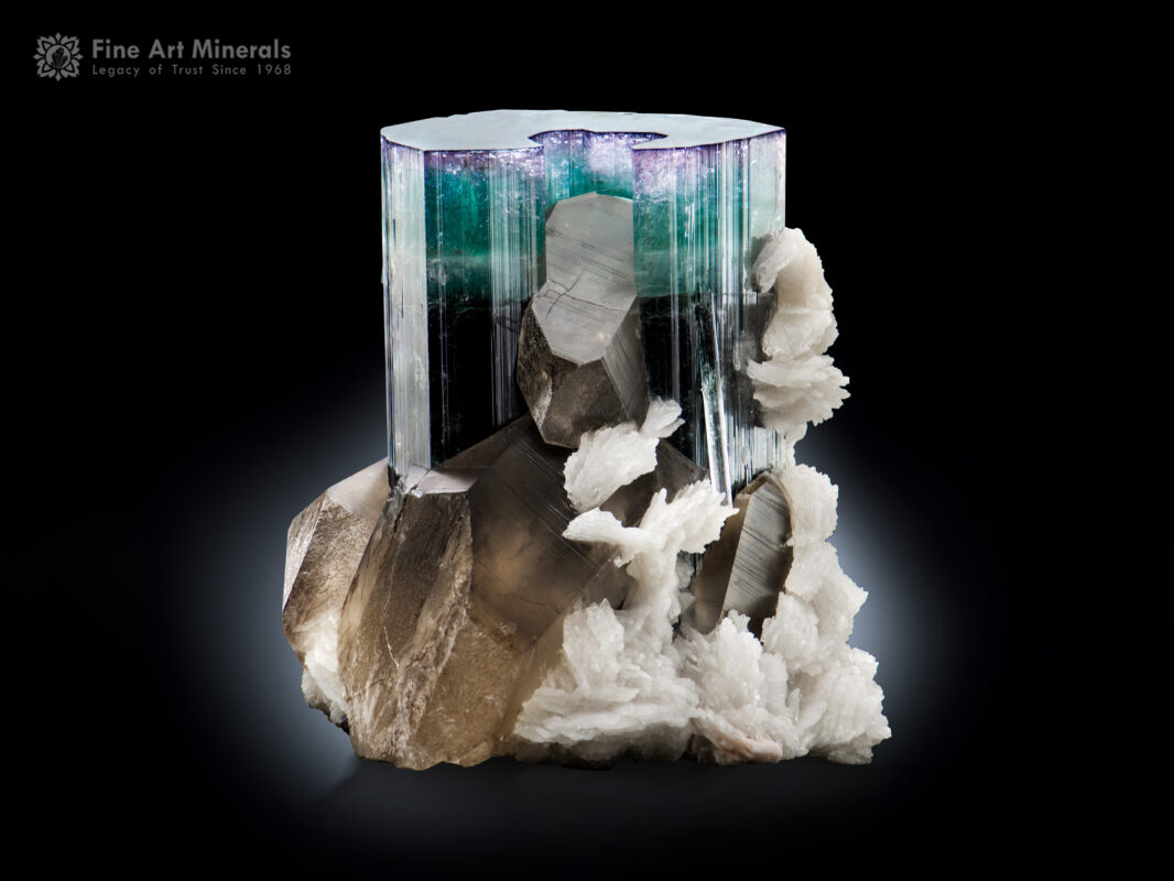 Tri-color Tourmaline with Quartz and Albite