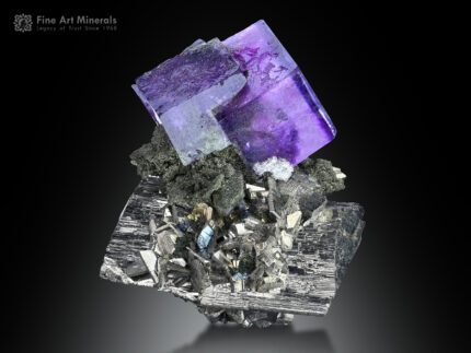 Fluorite on Arsenopyrite from China