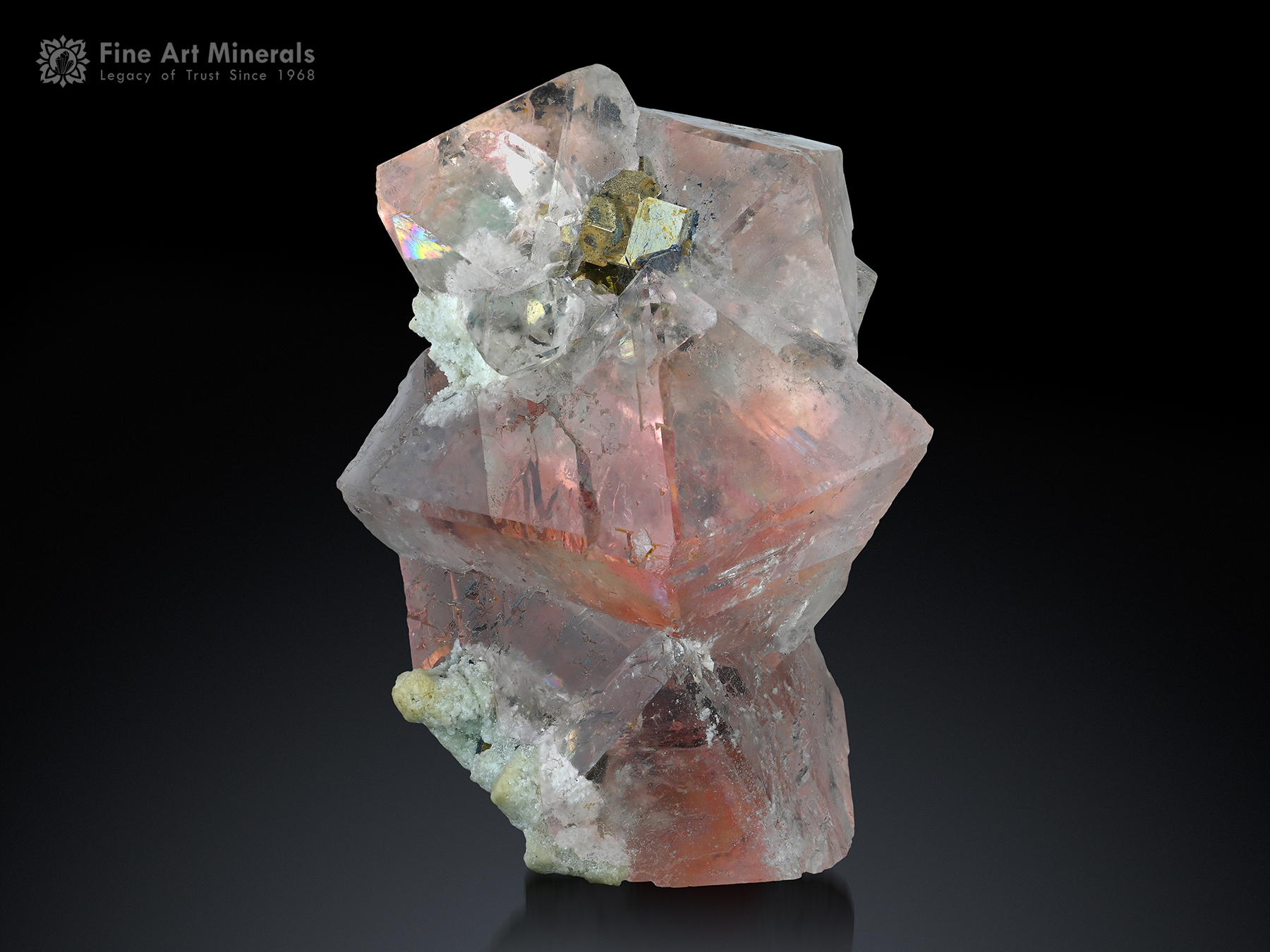 Bi Color Fluorite with Pyrite from Pakista.