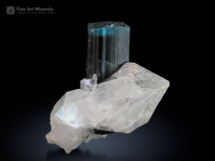 Blue Cap Tourmaline with Quartz from Pakistan