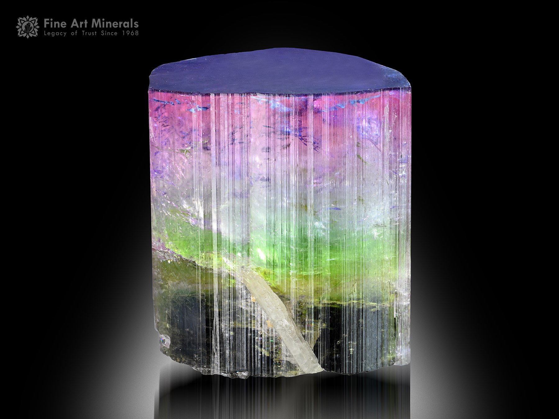 Multi Color Tourmaline Crystal from Afghanistan