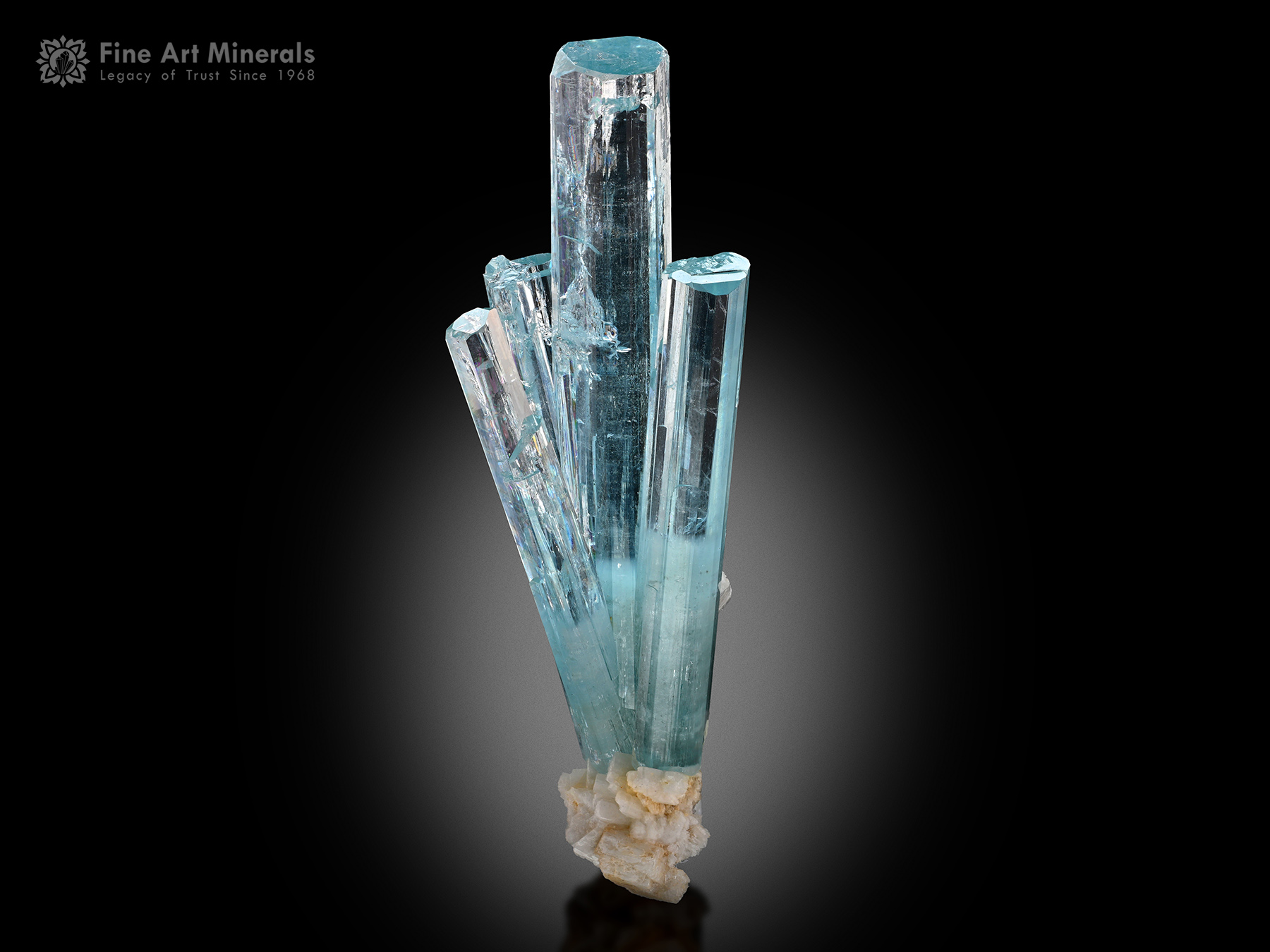 Aquamarine on Matrix from Pakistan