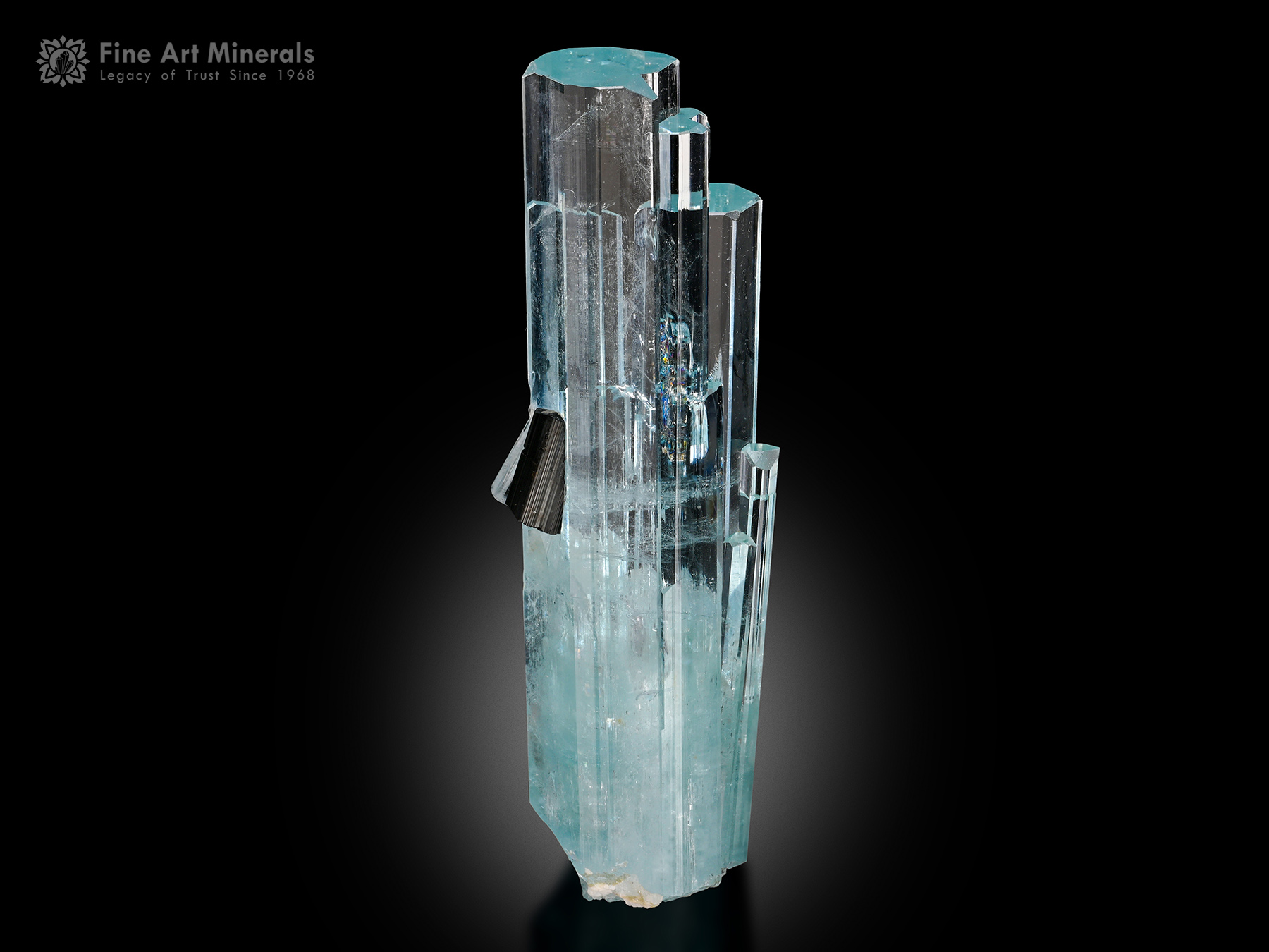 Aquamarine with Schorl from Pakistan