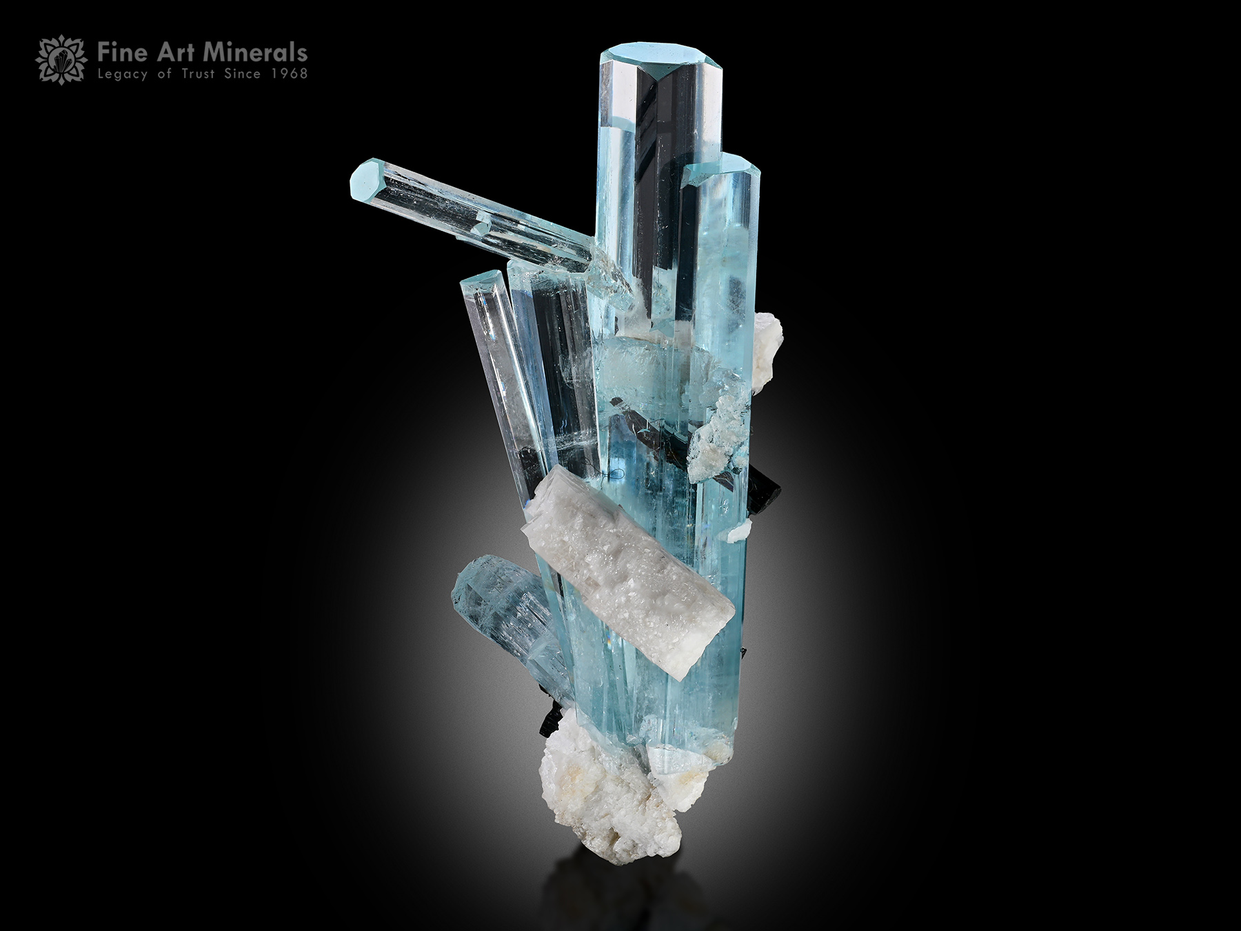Aquamarine with Schorl from Pakistan