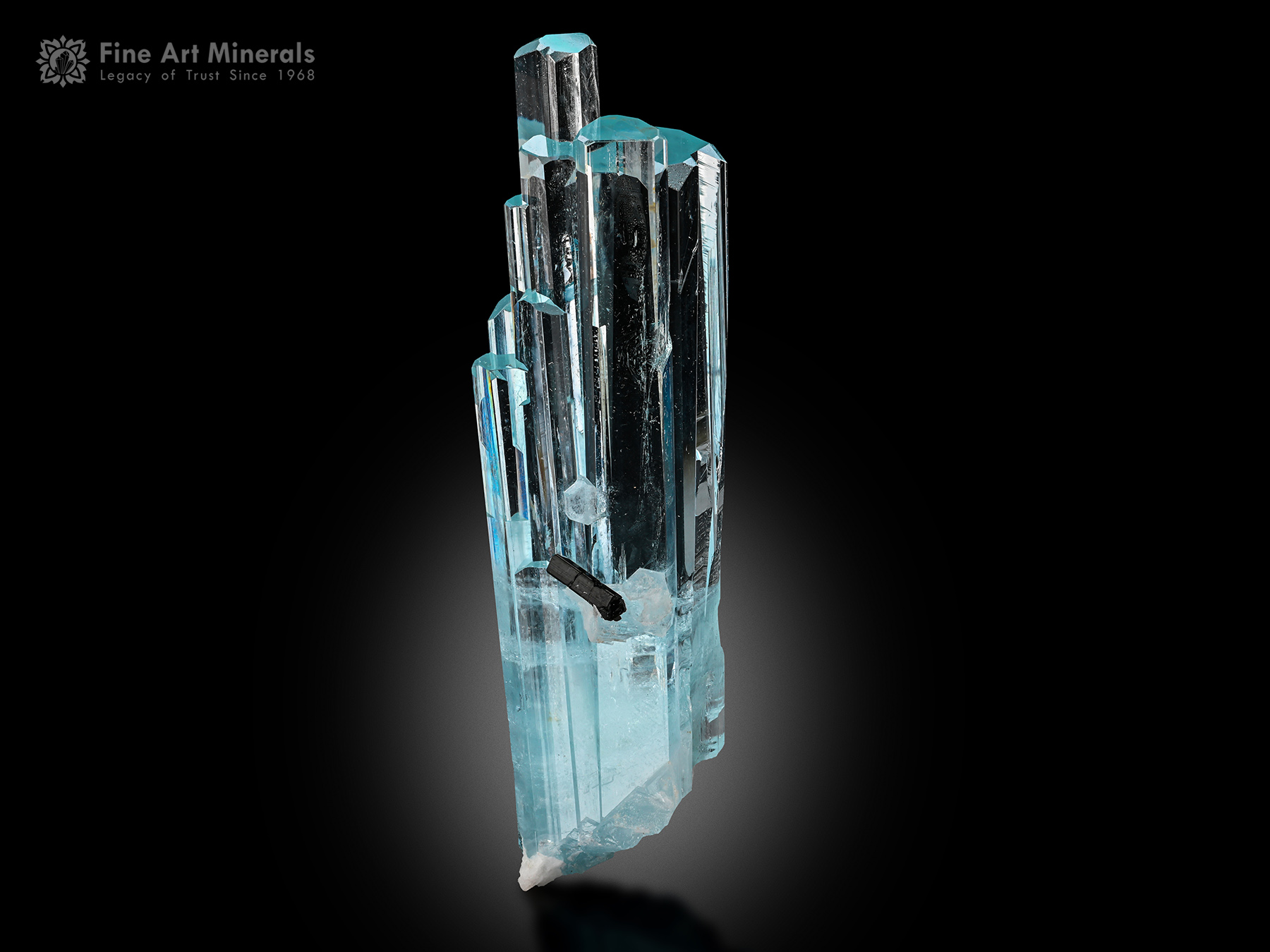 Aquamarine with Schorl from Pakistan