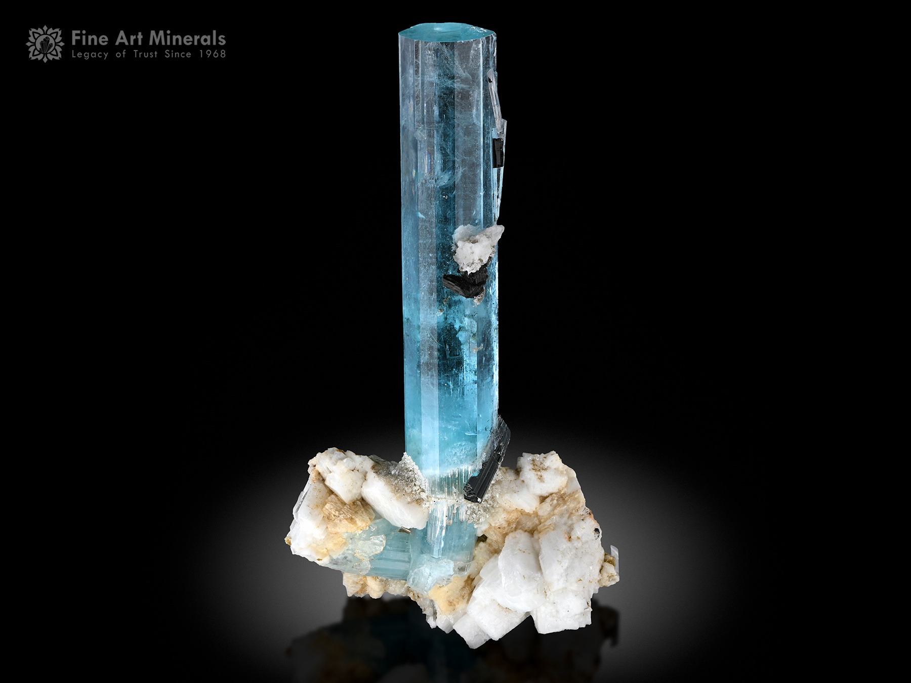 Aquamarine with Schorl from Pakistan