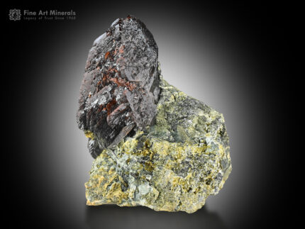 Axinite Crystal on Matrix