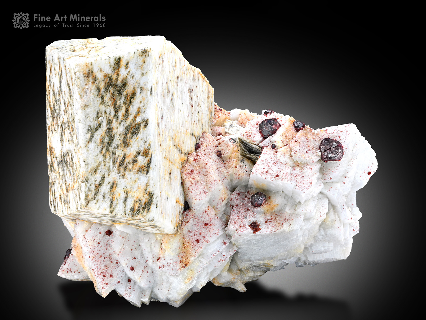 Feldspar with Spessartine Garnet from Pakistan