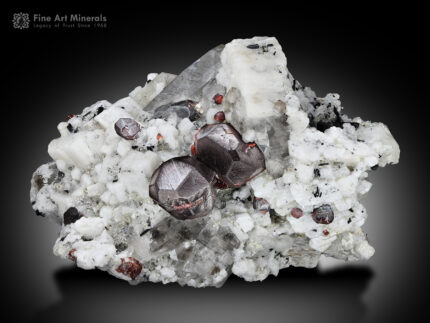 Spessartine Garnet with Quartz and Albite