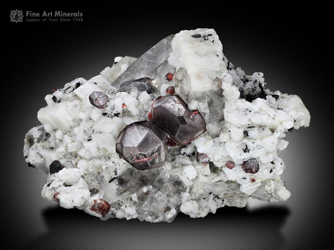 Spessartine Garnet with Quartz and Albite