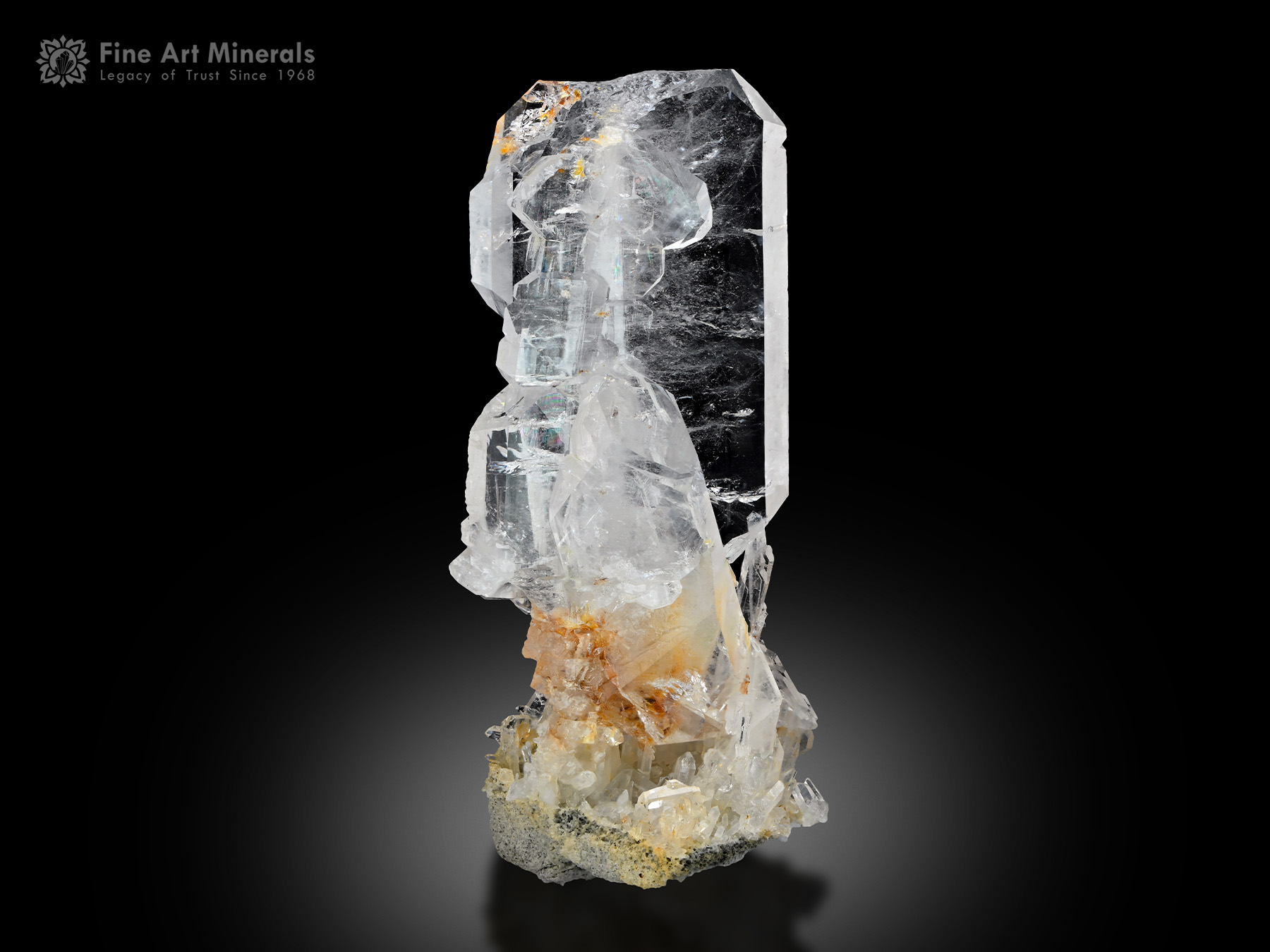 Faden Quartz with Calcite