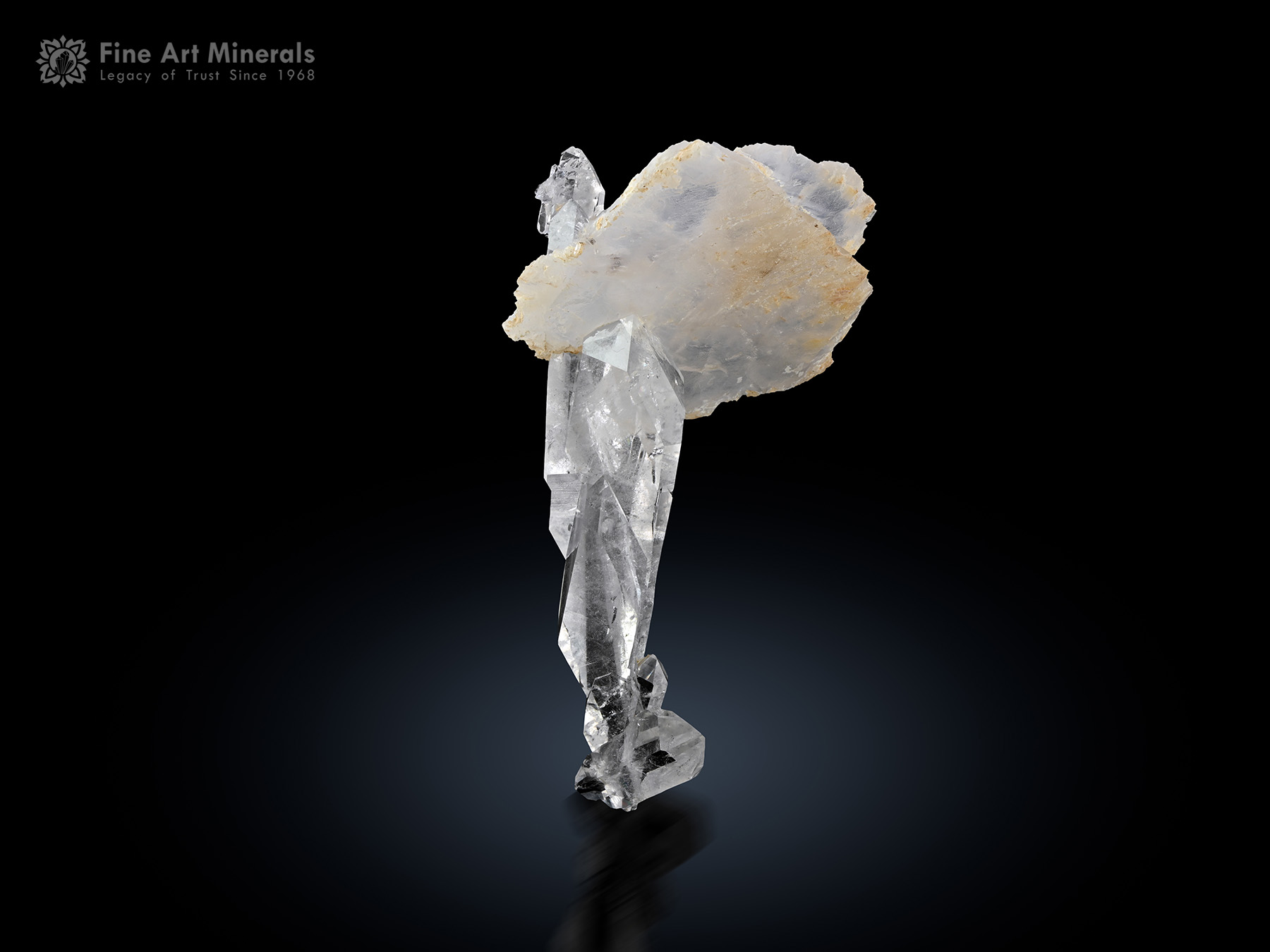 Faden Quartz with Calcite