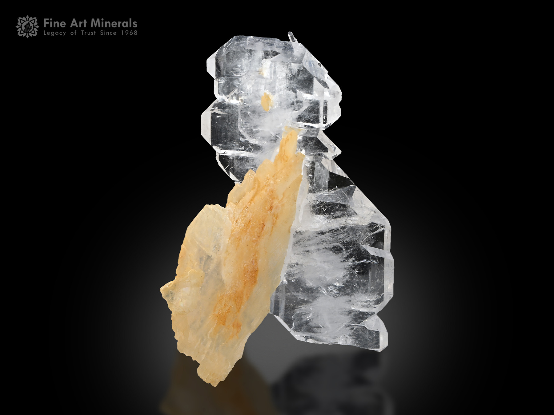 Faden Quartz with Calcite