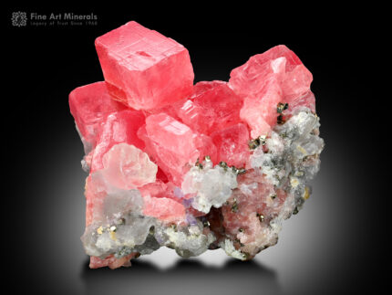 Rhodochrosite with Pyrite