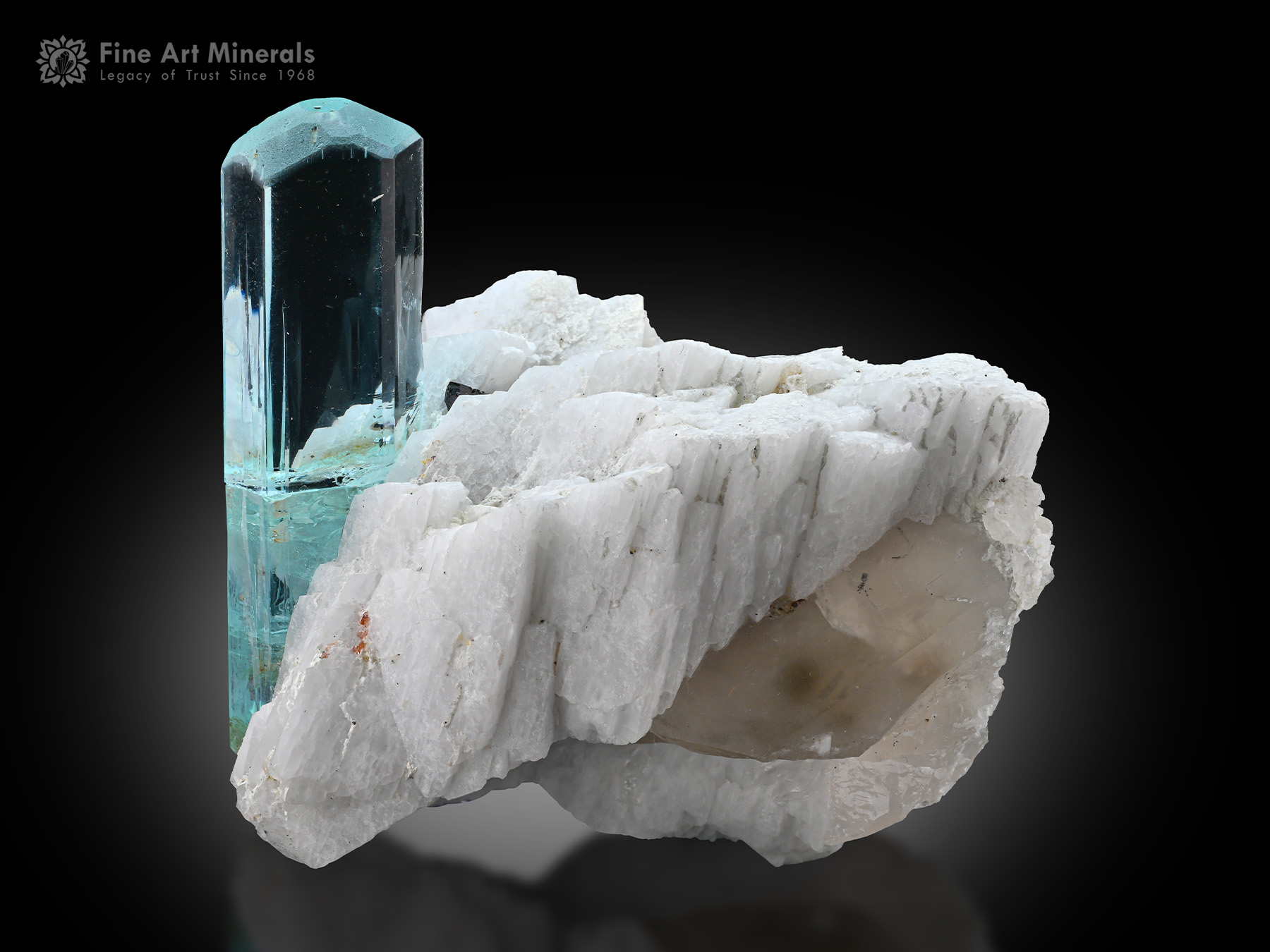 Aquamarine with Feldspar