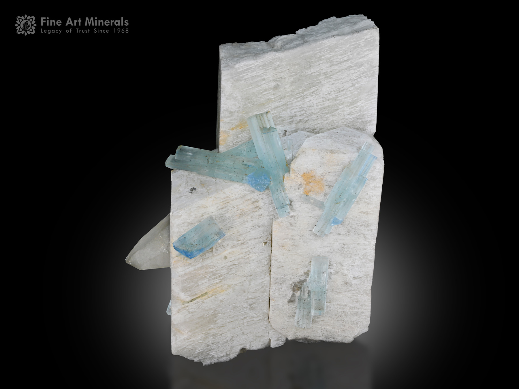 Aquamarine with Quartz and Feldspar